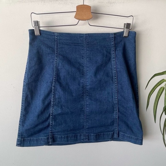 Free People Denim Summer Mini Skirt - Picture 2 of 4